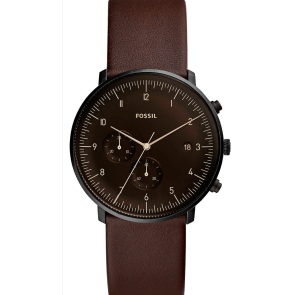 Klockarmband Fossil FS5485 Läder Brun 22mm